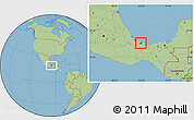 Savanna Style Location Map of Catemaco