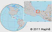 Gray Location Map of Chinameca