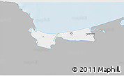 Gray 3D Map of Coatzacoalcos, single color outside