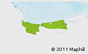Physical 3D Map of Coatzacoalcos, single color outside