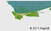 Satellite 3D Map of Coatzacoalcos, single color outside