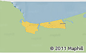 Savanna Style 3D Map of Coatzacoalcos, single color outside