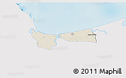Shaded Relief 3D Map of Coatzacoalcos, single color outside