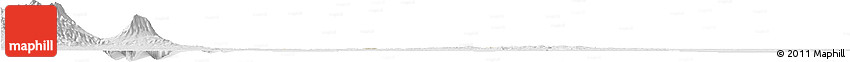 Shaded Relief Horizon Map of Coatzacoalcos, lighten, desaturated