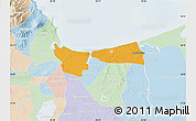 Political Map of Coatzacoalcos, lighten
