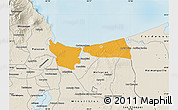 Political Map of Coatzacoalcos, shaded relief outside