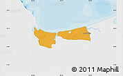 Political Map of Coatzacoalcos, single color outside