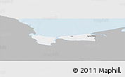 Gray Panoramic Map of Coatzacoalcos, single color outside