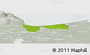 Physical Panoramic Map of Coatzacoalcos, lighten, semi-desaturated
