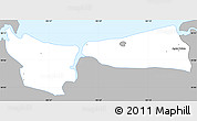 Gray Simple Map of Coatzacoalcos, single color outside