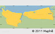 Savanna Style Simple Map of Coatzacoalcos, single color outside