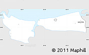 Silver Style Simple Map of Coatzacoalcos, single color outside