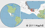 Savanna Style Location Map of Cosoleacaque, highlighted country, highlighted parent region