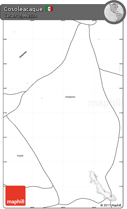 Blank Simple Map of Cosoleacaque