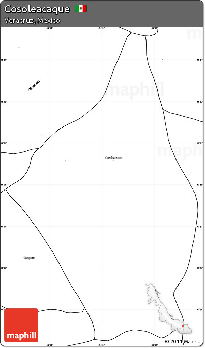 Blank Simple Map of Cosoleacaque