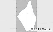 Gray Simple Map of Cosoleacaque, single color outside