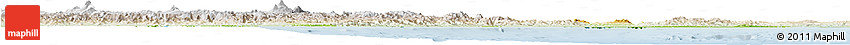 Physical Horizon Map of Veracruz, lighten
