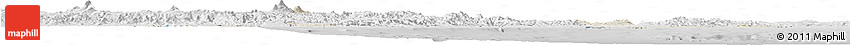 Shaded Relief Horizon Map of Veracruz, lighten, desaturated
