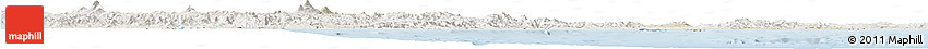 Shaded Relief Horizon Map of Veracruz, lighten