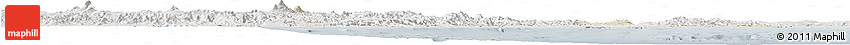 Shaded Relief Horizon Map of Veracruz, lighten, semi-desaturated