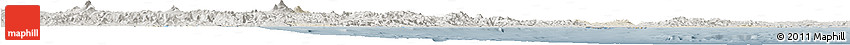 Shaded Relief Horizon Map of Veracruz, semi-desaturated