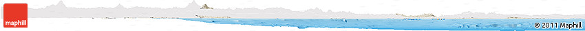 Shaded Relief Horizon Map of Veracruz, single color outside
