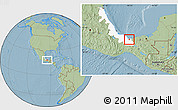 Savanna Style Location Map of Ixhuatlan del Sureste, highlighted parent region, hill shading