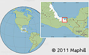 Savanna Style Location Map of Ixhuatlan del Sureste, highlighted parent region