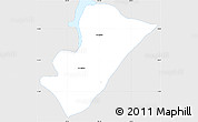 Silver Style Simple Map of Ixhuatlan del Sureste, single color outside