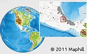 Physical Location Map of Ixtaczoquitlan, highlighted country, highlighted parent region