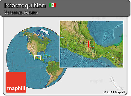 Satellite Location Map of Ixtaczoquitlan