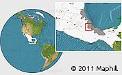 Satellite Location Map of Ixtaczoquitlan, highlighted country, highlighted parent region