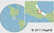 Savanna Style Location Map of Ixtaczoquitlan, highlighted parent region