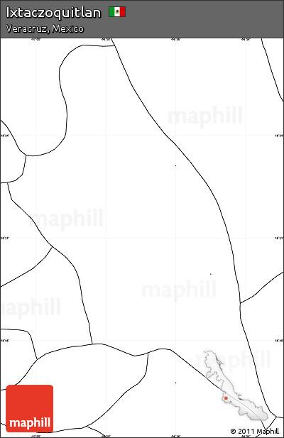Blank Simple Map of Ixtaczoquitlan, no labels