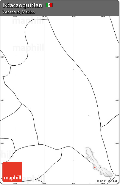 Blank Simple Map of Ixtaczoquitlan, no labels