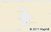 Classic Style 3D Map of Ixtla, single color outside