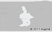 Gray 3D Map of Ixtla, single color outside