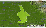 Physical 3D Map of Ixtla, darken