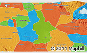 Physical 3D Map of Ixtla, political outside