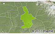 Physical 3D Map of Ixtla, semi-desaturated