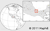 Blank Location Map of Ixtla, highlighted country