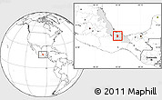 Blank Location Map of Ixtla, highlighted parent region