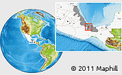 Physical Location Map of Ixtla, highlighted country, highlighted parent region