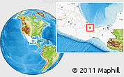 Physical Location Map of Ixtla, highlighted country