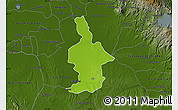 Physical Map of Ixtla, darken