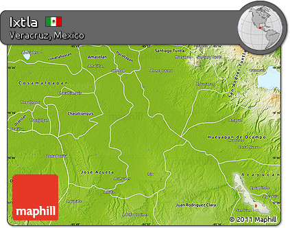 Physical Map of Ixtla