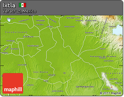 Physical Map of Ixtla