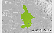 Physical Map of Ixtla, lighten, desaturated