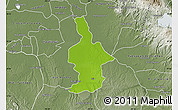 Physical Map of Ixtla, semi-desaturated