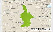 Physical Map of Ixtla, shaded relief outside
